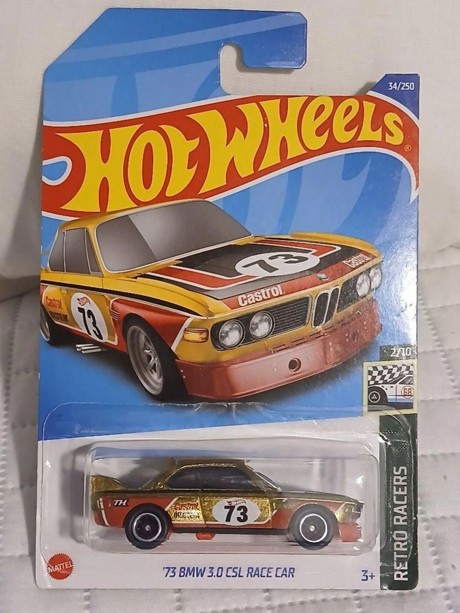 Hot Wheels '73 BMW 3.0 CSL Race Car Super Treasure Hunt (STH) - Cartela Longa